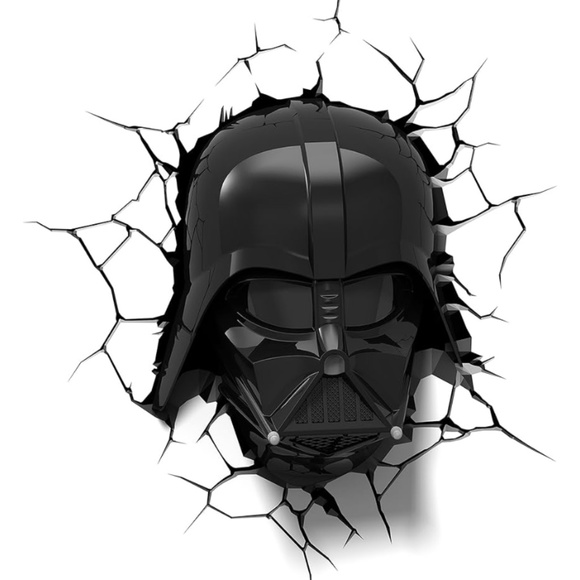Star Wars Darth Vadar Helmet 3D Wall Light - Picture 1 of 2